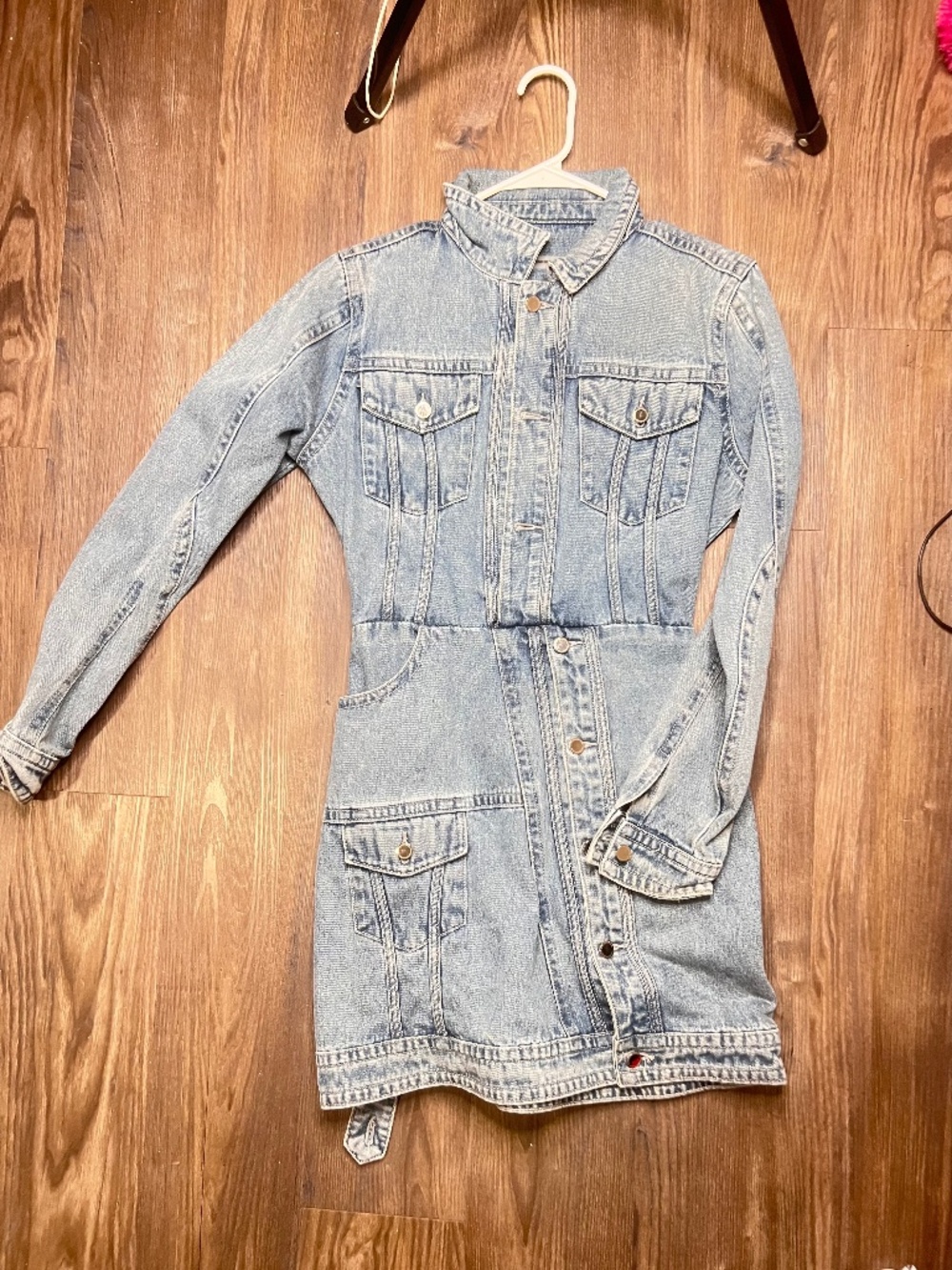 Maniere De Voir Denim Dress Small-4